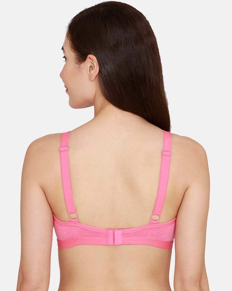 Buy Zivame Beautiful Basics Padded Non Wired 3/4th Coverage T-Shirt Bra -  Pink Lemonade online