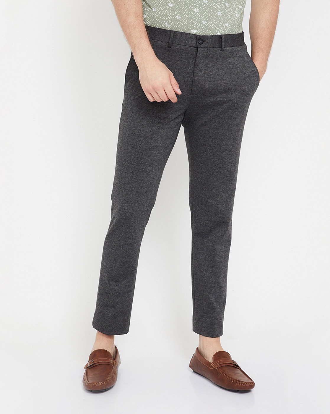 Buy Charcoal Grey Trousers  Pants for Men by NETPLAY Online  Ajiocom