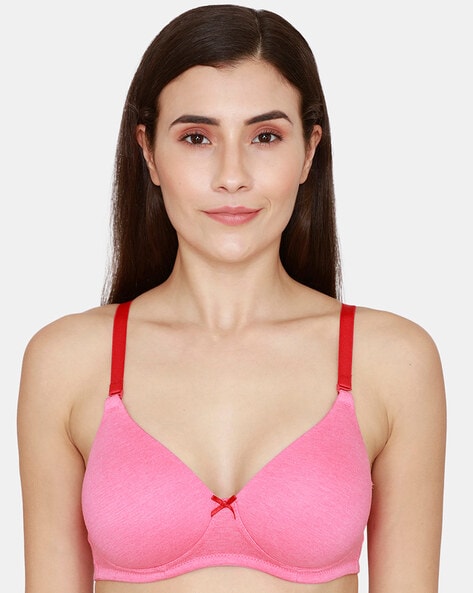Buy online Pink Lightly Padded T-shirt Bra from lingerie for Women