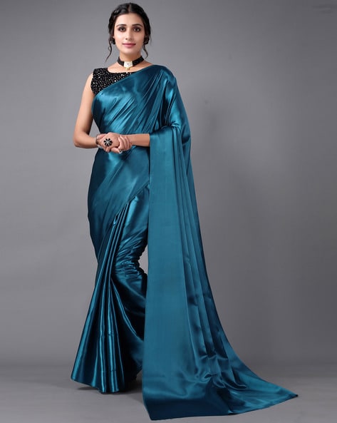 Designer Satin Silk Sarees at Best Price in Mumbai | Poonam Depo