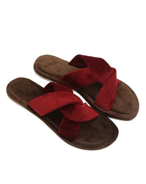 Velvet flat sandals new arrivals