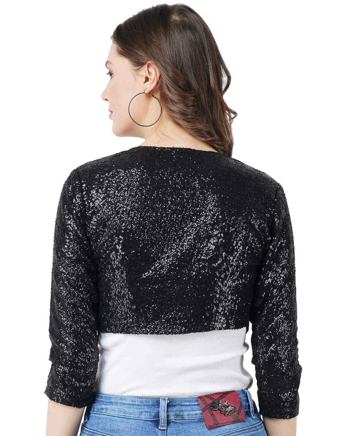 Black embellished clearance shrug