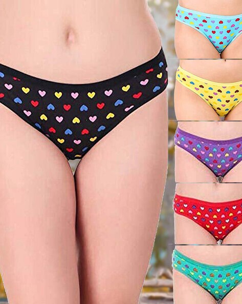 Pack of 6 Heart Print Seamless Panties