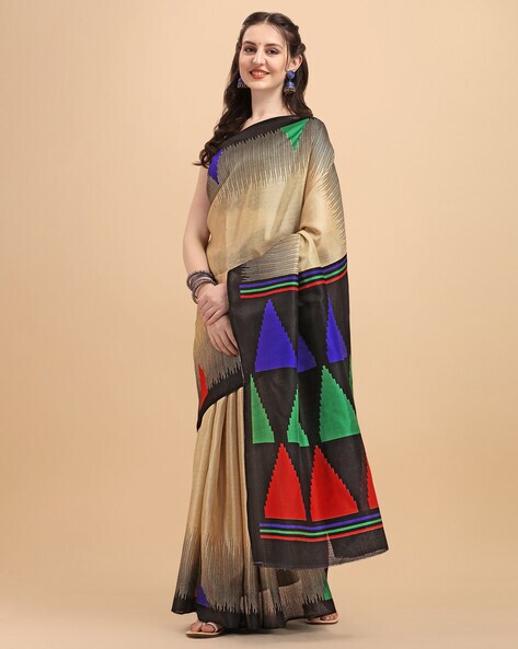 Buy Black Sarees for Women by Ethnic Junction Online