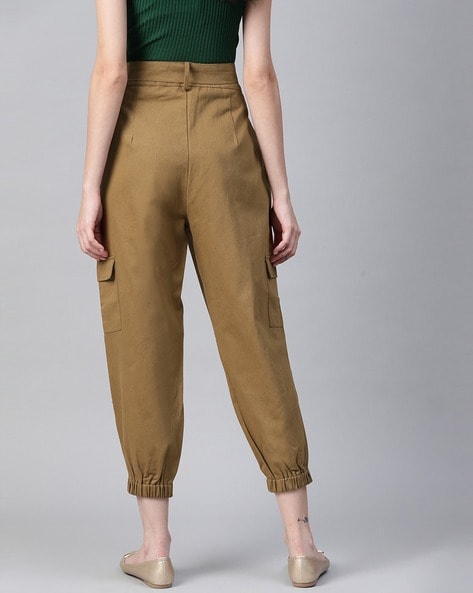 Cheap Kids Girls Cotton Autumn Casual Elastic Waistband Drawstring Pants  Trousers Cargo Pants  Joom