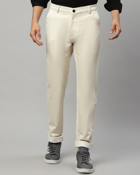 Solid Slim Fit Trousers