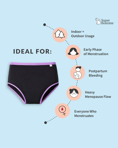 Pack of 2 Maxabsorb Eco-Friendly Period Panties with 2 Cloth Pads