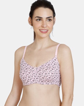 Buy Rosaline Rerooted Simplicity Padded Non Wired 3/4th Coverage Lace Bra -  Amethyst Orchid at Rs.360 online