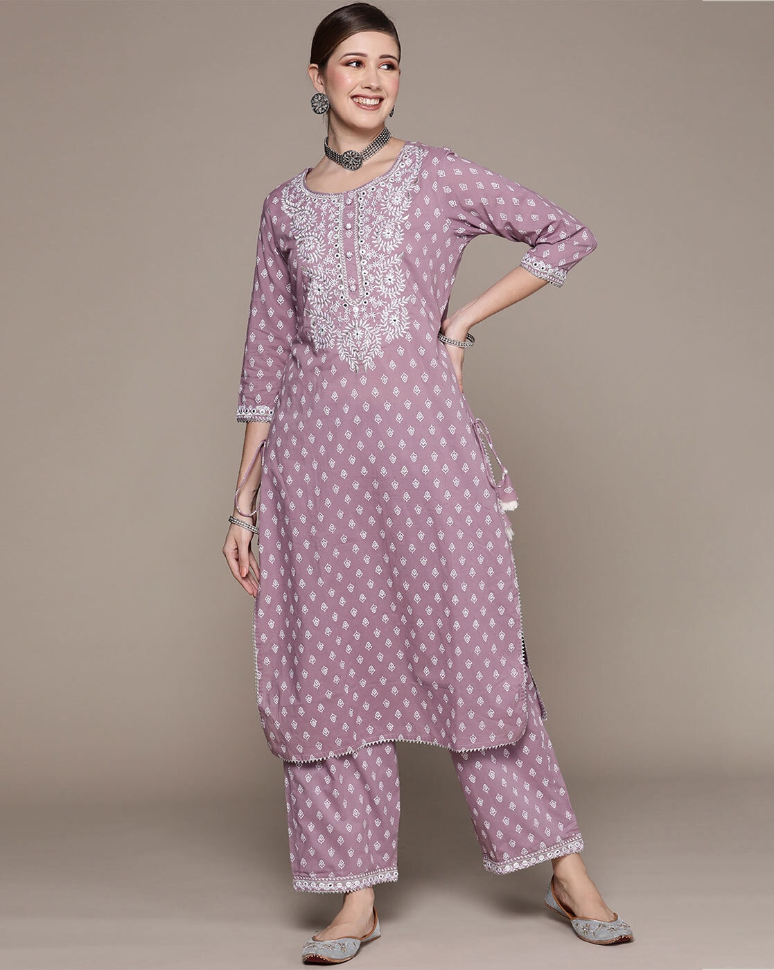 Buy Sea Green Kurta Suit Sets for Women by Jaipur Kurti Online | Ajio.com
