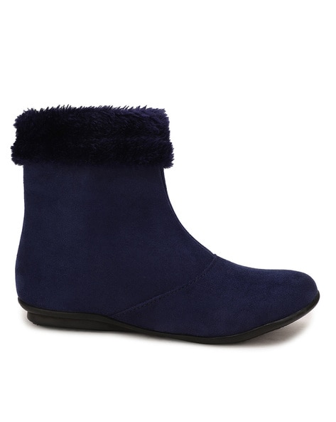 Bruno Manetti Fur-Lined Ankle-Length Boots