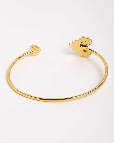 Dainty Matte Three-Tone 22k Gold Orb Bangle Bracelet – Andaaz Jewelers