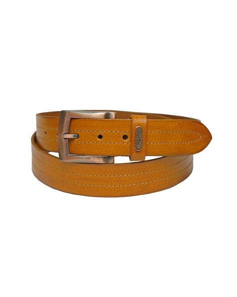 Men Leather Belt with Buckle Closure