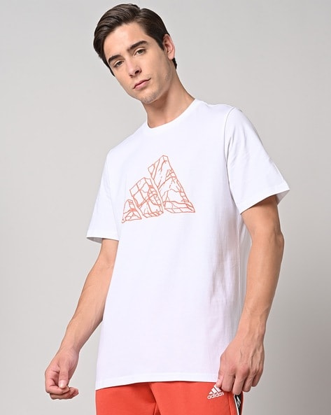 Regular Fit Logo Print Crew-Neck T-Shirt