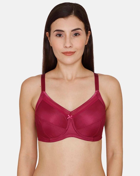 Buy Zivame Plus Full Coverage Non Padded Wired Strapless Bra - Maroon  Online at Low Prices in India 
