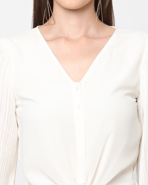 Buy Off white Tops for Women by Mish Online