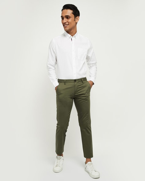 Buy Olive Trousers  Pants for Men by NETPLAY Online  Ajiocom