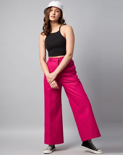 WOMEN'S LIGHTWEIGHT COOL WOOL PLEATED PANT IN FUCHSIA – Nigel Curtiss