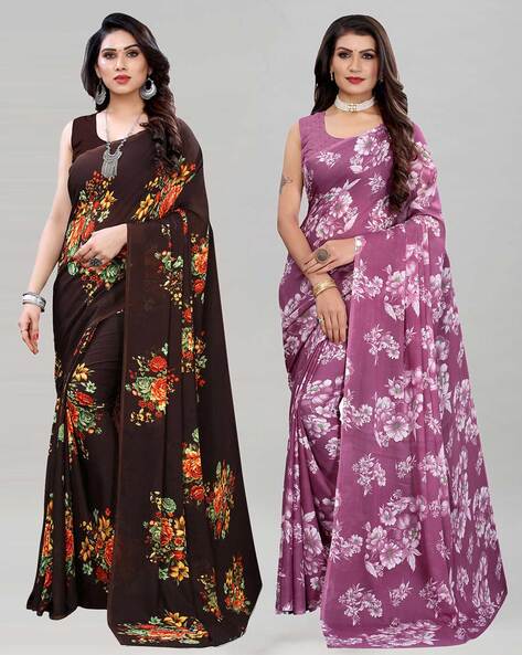 Printed Georgette saree - Aditri Creations