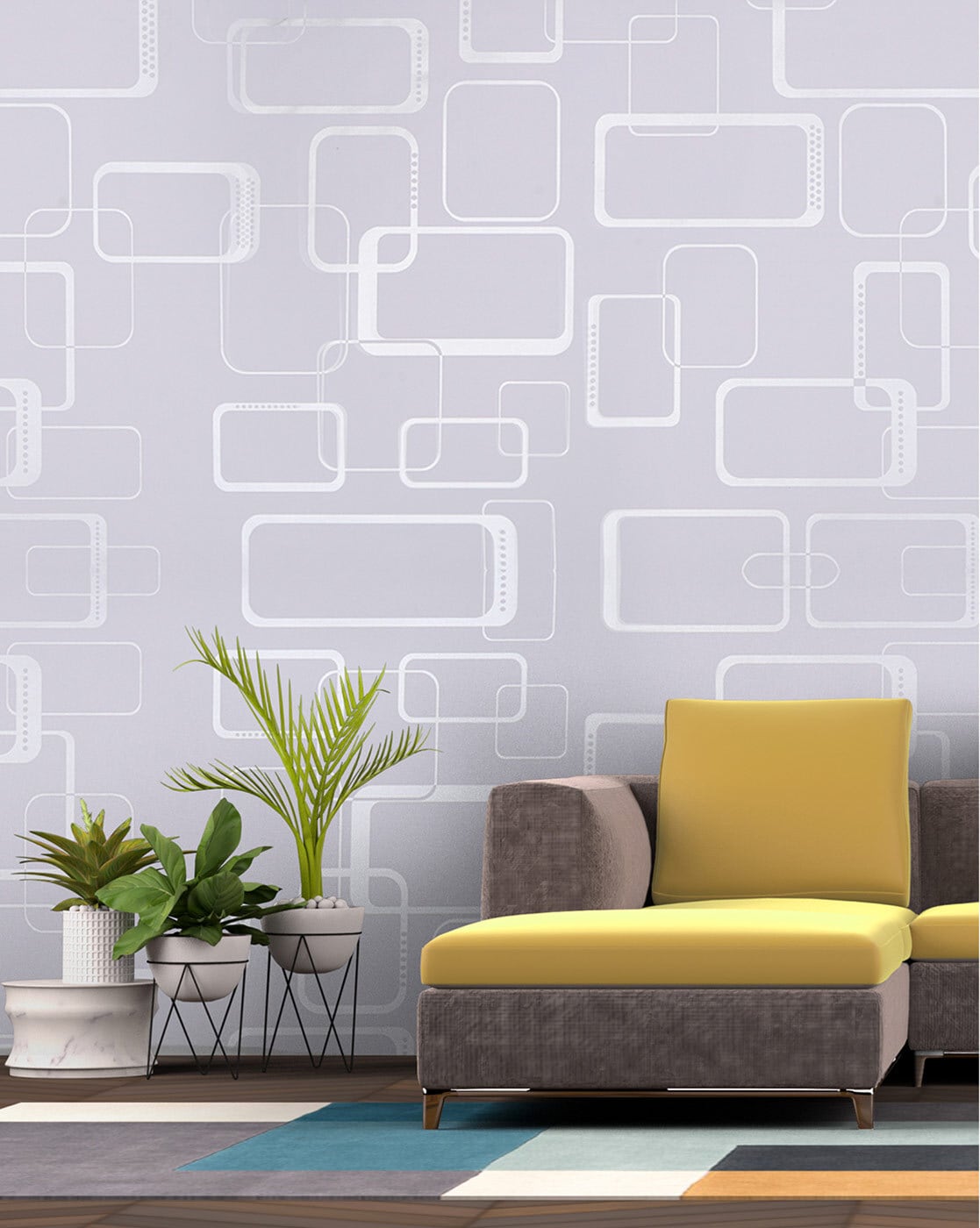 Self Adhesive Geometric Print Wallpaper