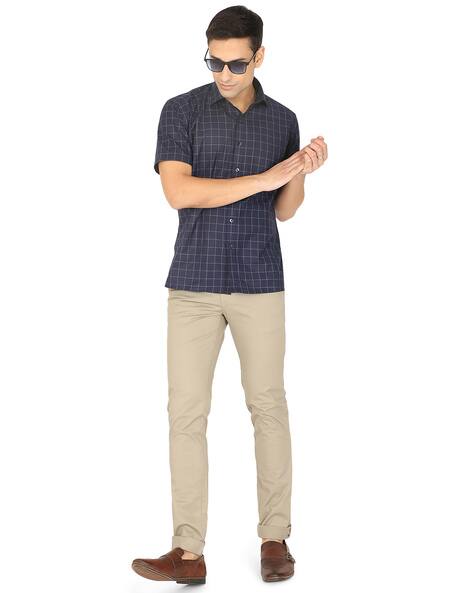 Buy Beige Trousers Pants for Men by JADE BLUE Online - Main Image