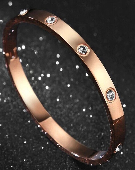Buy Jewels Galaxy Jewellery For Women Contemporary Rose Gold Plated Love  Bracelet Online at Best Prices in India - JioMart.