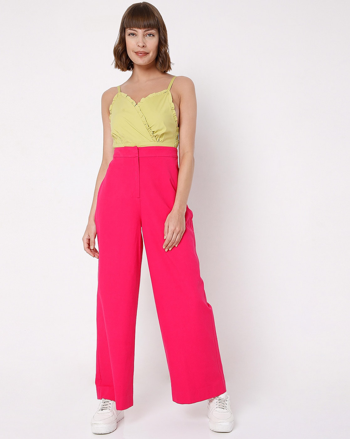 Buy Victoria Beckham Straight Leg Stretch Wool Trousers - Bright Pink At  60% Off | Editorialist