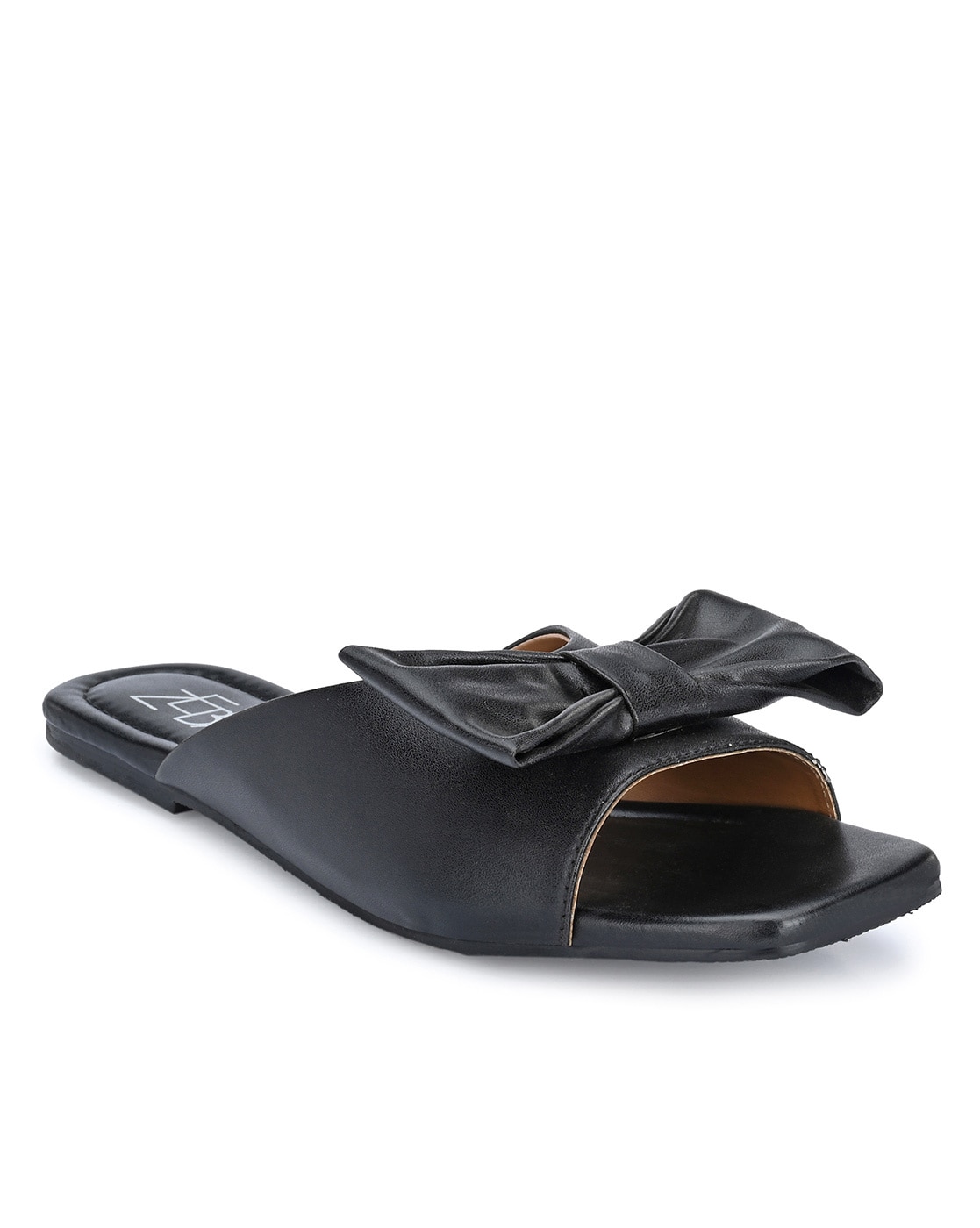 Buy Black Flat Sandals for Women by Zebba Online | Ajio.com