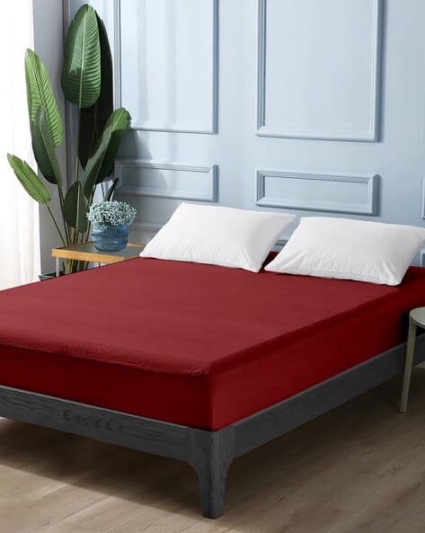 Divine Casa  Solid Double Mattress Protector