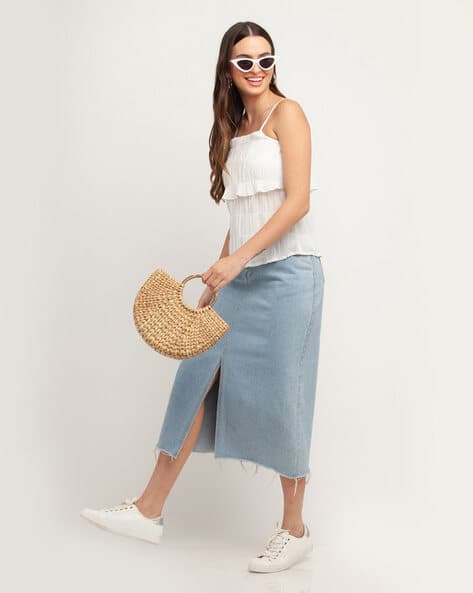 Zink London Solid Cotton Square neck Top