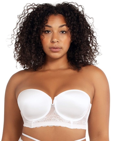 Buy online White Solid Padded Bra from lingerie for Women by