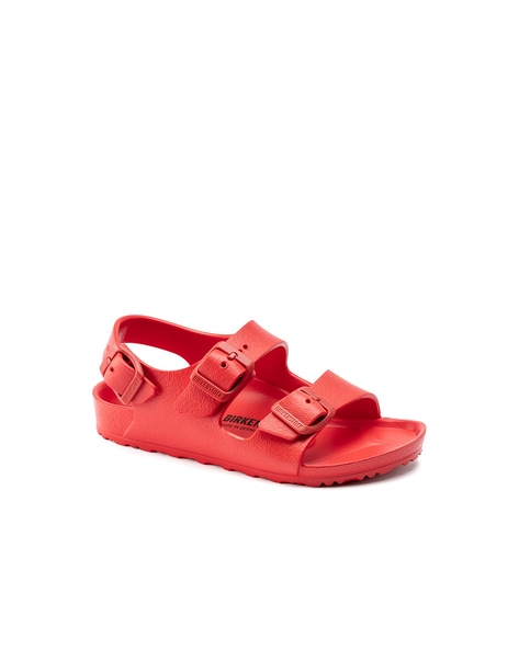 Women's sliders Birkenstock Arizona Big Buckle LENB Red 1025424-mr |  S'portofino