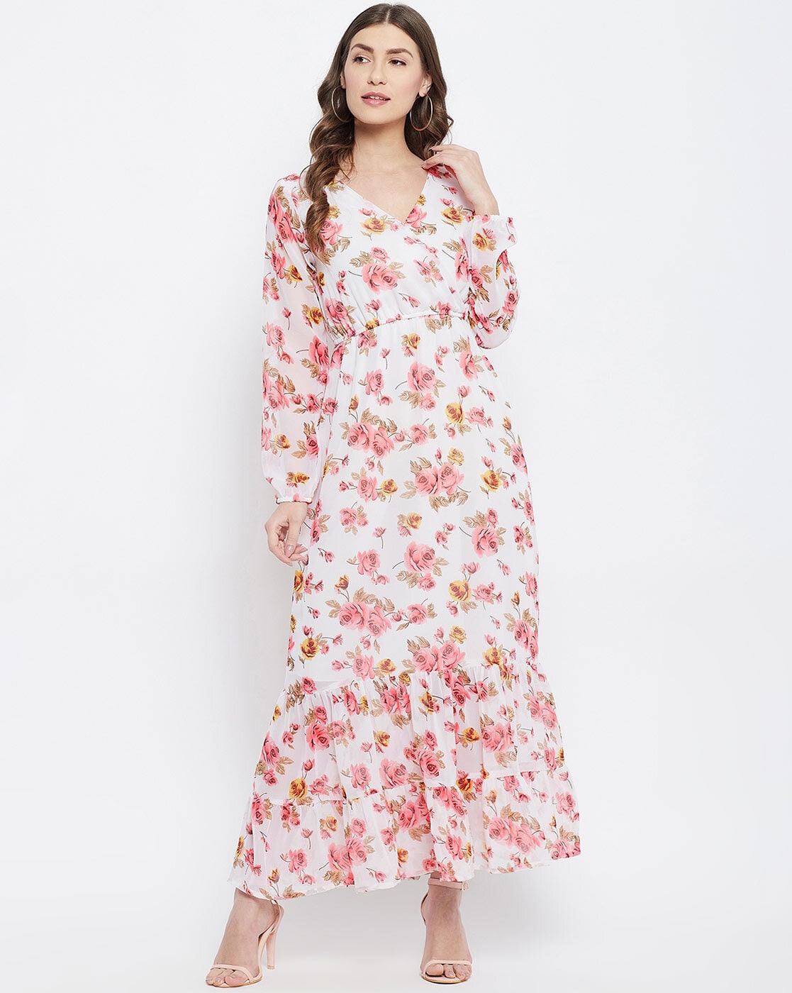 Buy Cream Dresses & Gowns for Women by Readiprint Fashions Online | Ajio.com