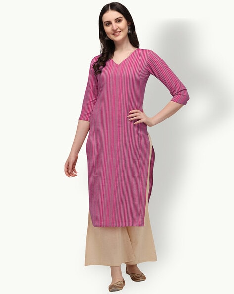 Pink on sale root kurtis