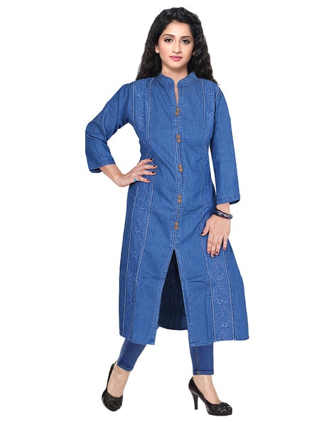 Buy online Printed Cotton Flared Kurti from Kurta Kurtis for Women by  Buynewtrend for ₹699 at 61% off | 2024 Limeroad.com