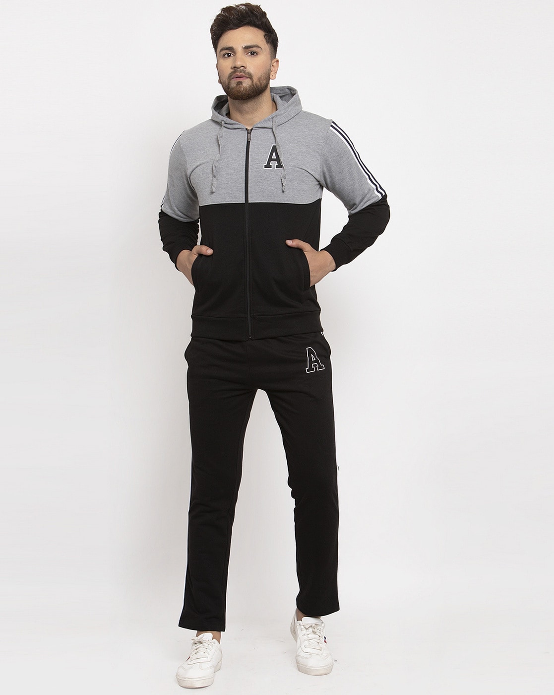 Grey mens clearance tracksuit