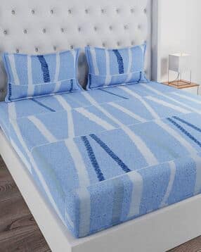 144 TC Printed King Size Bedsheet with Pillow Covers-image-37