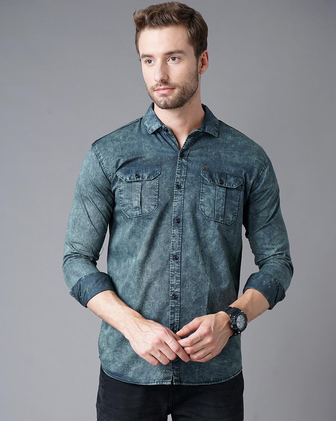 Buy Teal Blue Shirts for Men by K LARA Online