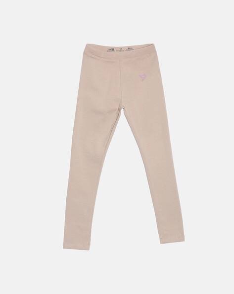 Ankle Leggings Girls Beige Leggings Buy Max Girls Beige Solid