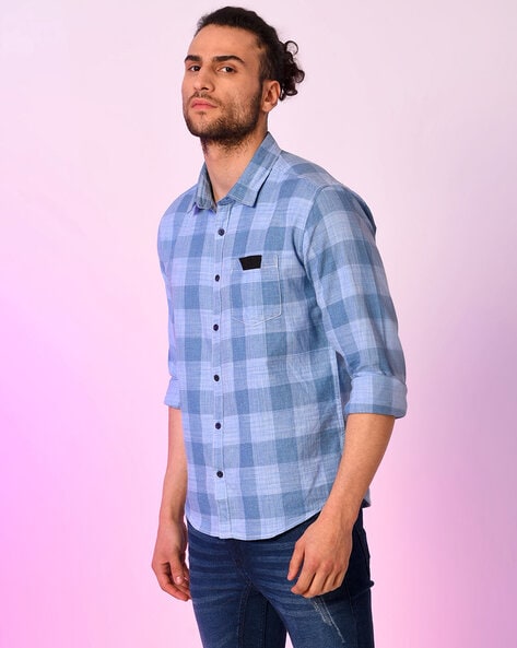 Buy Blue Shirts for Men by Campus Sutra Online