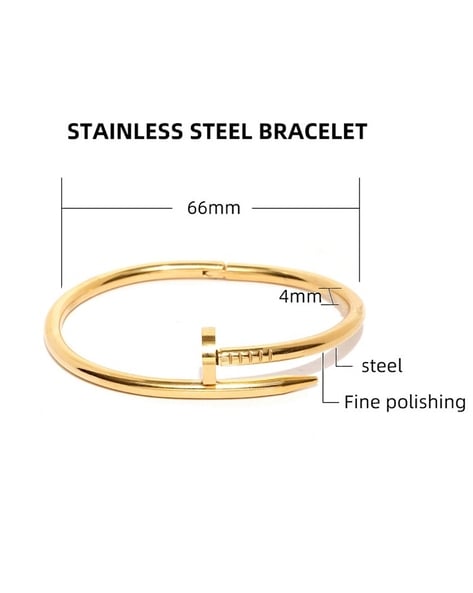Mens Women Stainless Steel Nail Thin Black Braided Leather Wrap Bangle  Bracelet Wristband19 | Fruugo NO