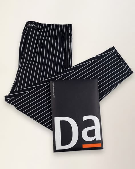 Striped Stretch Cotton Tapered Woven Pyjamas