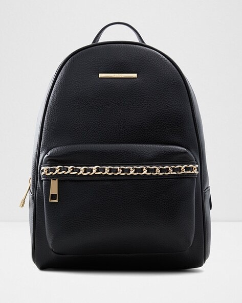 Aldo backpack hotsell black leather