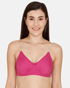 Buy Clovia Double Layered Non Wired Full Coverage T-Shirt Bra - Green at  Rs.329 online