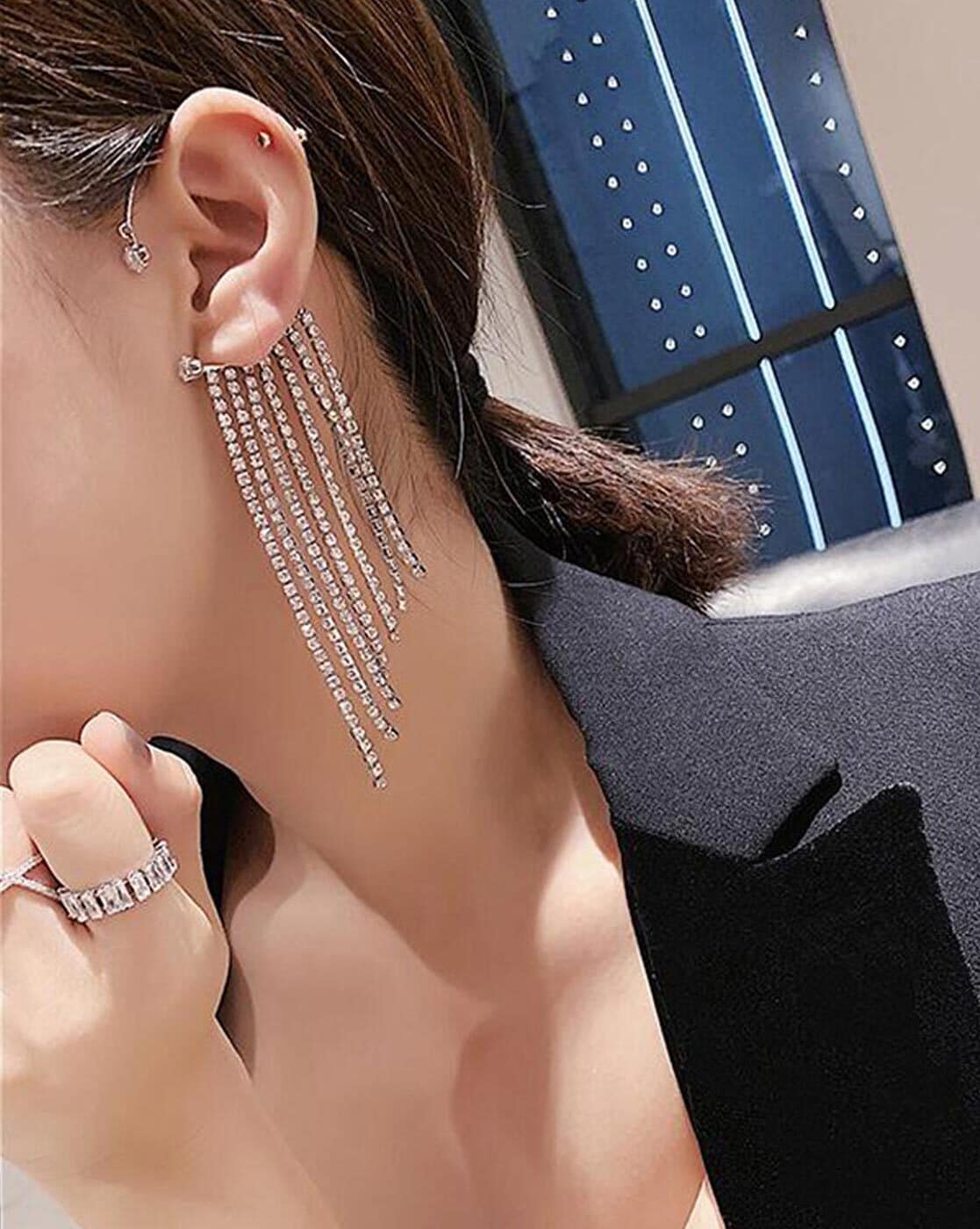 Buy | Fashion Ear Cuff Ear Clip For Women & Girls Saxophone Gold Plated  Rhinestone Artwork -single Side