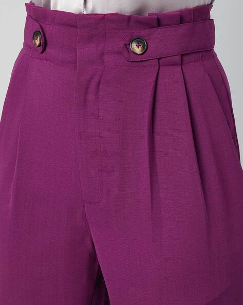 Time and Tru Women's Pants Size 4 Dark Purple Pearl Millennium