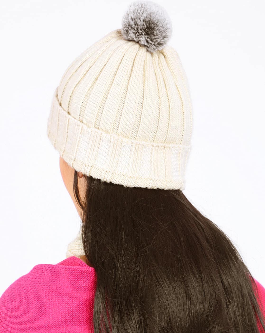 Buy Bharatasya Knitted Beanie Cap with Fur Online | Ajio.com