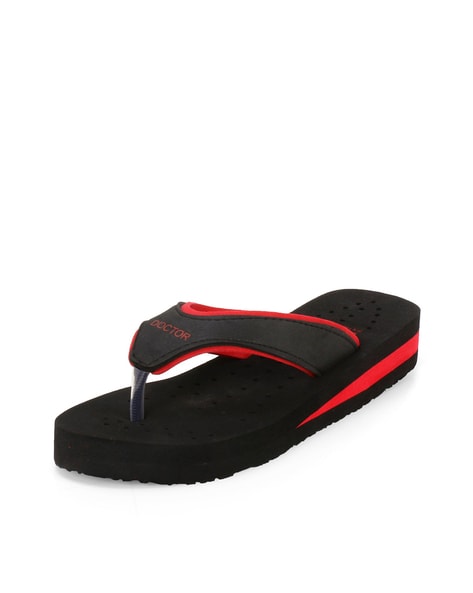 Buy Black Flip Flop Slippers for Women by Doctor Extra Soft