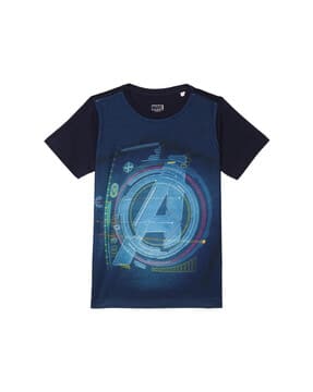 Buy Navy Blue Tshirts for Boys by FFLIRTYGO Online