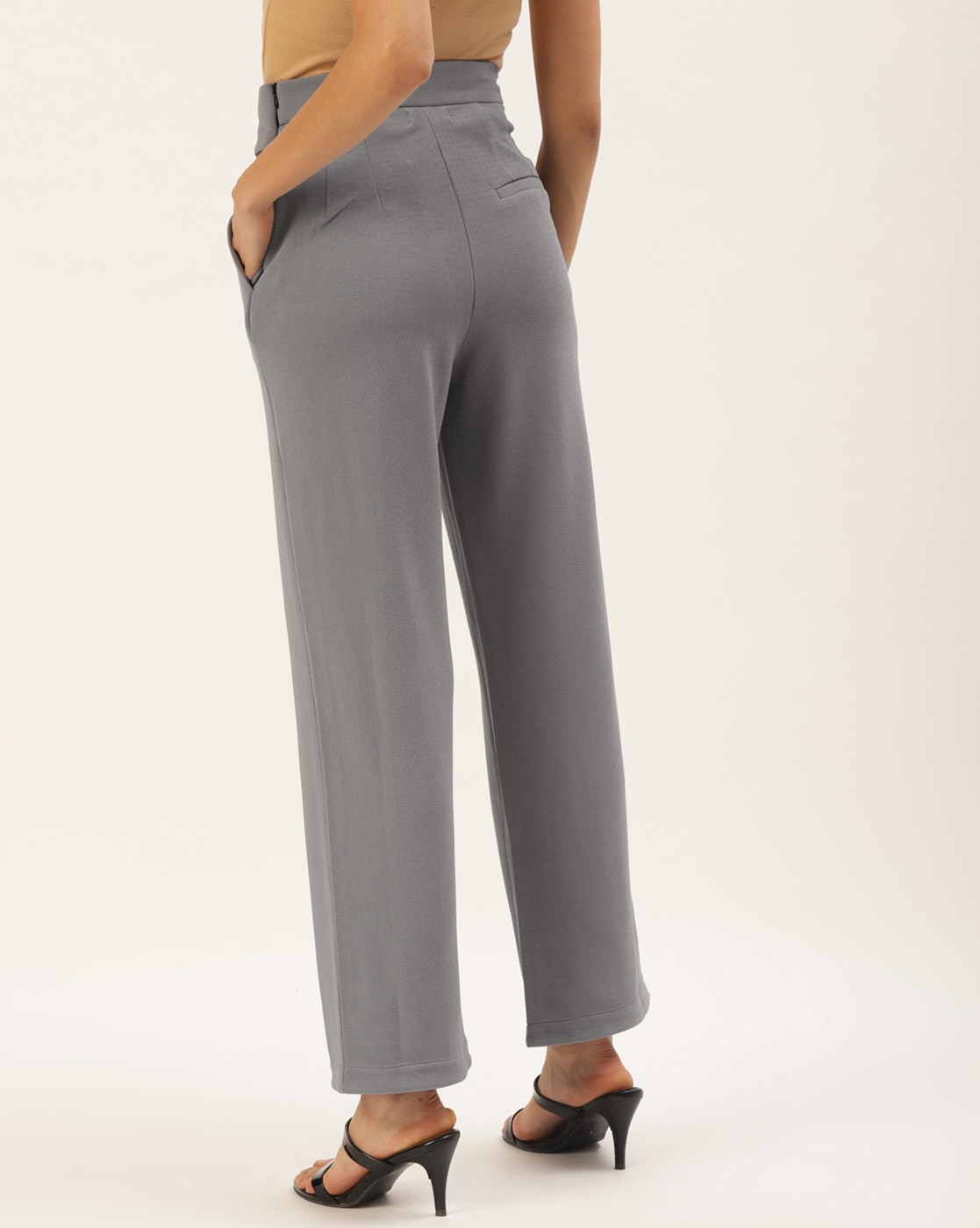 Grey Coloured Straight fit Woolen Pant!! – Royskart