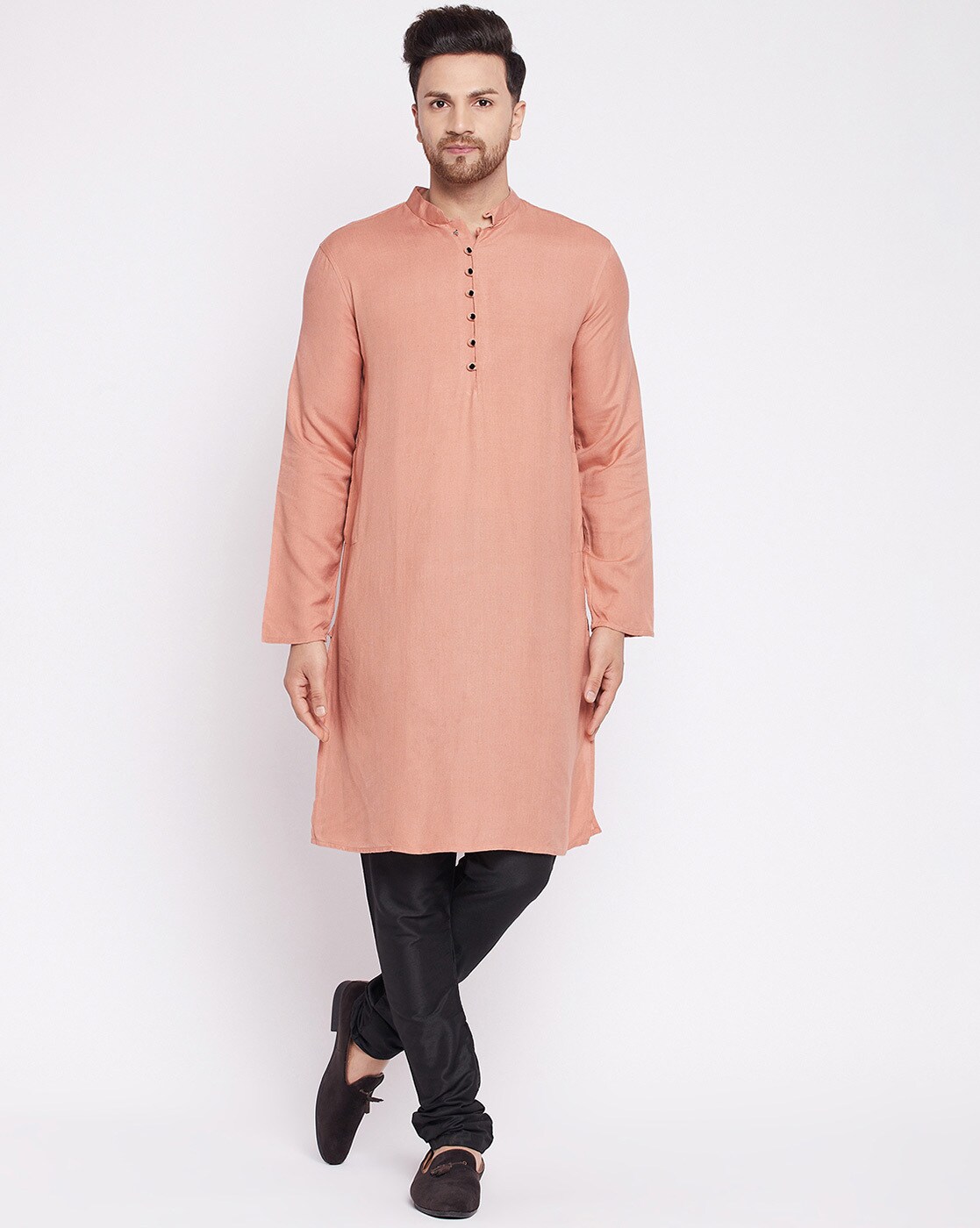 Solid Regular Fit Long Kurta